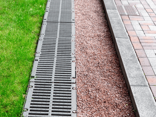 this is an example of a drainage system installed in woodstock, GA