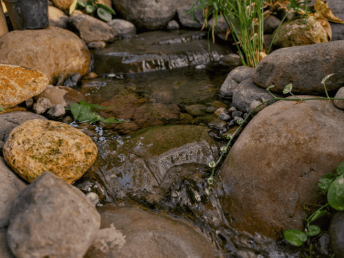 An amazing water feature installed by catalan landscaping in Mableton GA